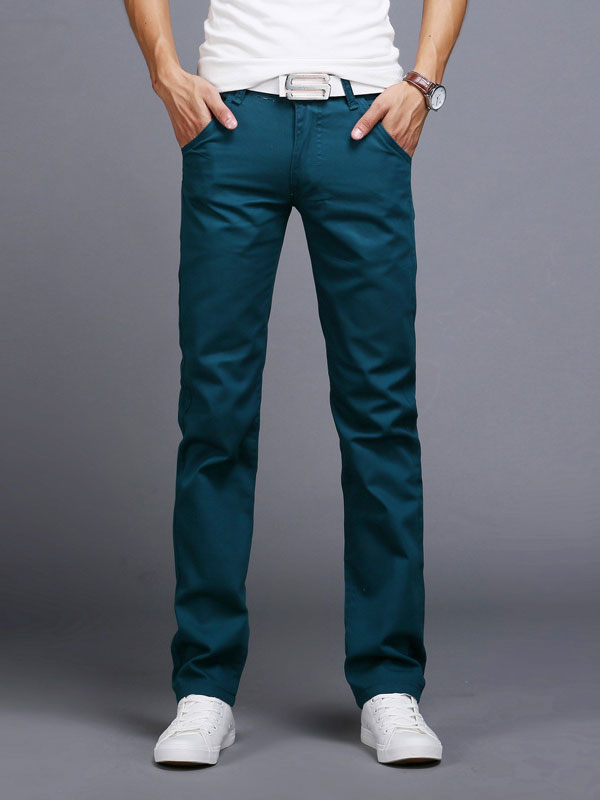 Cotton Elastic Straigh Jeans Trousers