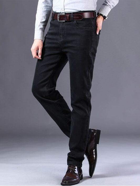Male Black Blue Gray Trousers